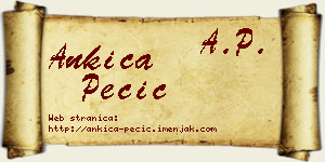 Ankica Pecić vizit kartica